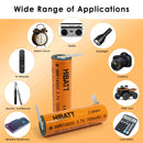 HIBATT 14500 battery used in flashlight, RC model, vape device and power tool application scene