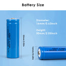 16500 battery size 16mm diameter 50mm height