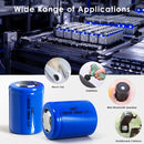 HiBatt 26350 3.7V 2000mAh batteries installed inside a high-power tactical flashlight for outdoor illumination applications