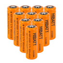 HIBATT IMR16500 battery 950mAh 12A high-drain 10-pack button top Li-ion rechargeable cells main product image