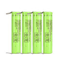 ICR 14650 3.7V 1000mAh battery with solder tabs 4 pack