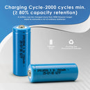 IFR18500 1500mAh LiFePO4 battery 2000 cycles