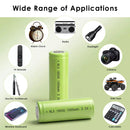IFR18500 3.2V LiFePO4 battery inserted into a high‑power LED flashlight