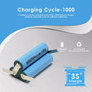 20A 18650 2500mAh high drain battery cycle life and capacity chart