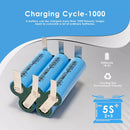 20A 18650 2500mAh high drain battery cycle life and capacity chart