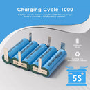 20A 18650 2500mAh high drain battery cycle life and capacity chart