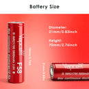 Illustration of Vapcell F58 21700 cells arranged in a DIY e-bike battery pack configuration.