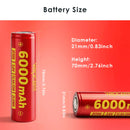 Vapcell F60 2-Pack retail blister packaging with 6000mAh capacity and 12.5A specs printed.