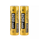 Vapcell F63 21700 6250mAh 12.5A highest capacity flat top batteries 2-pack product image.