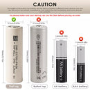 Technician spot welding Vapcell INR21700 30A batteries to rebuild a high-drain power tool battery pack.