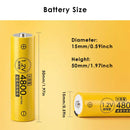 AA NiMH Battery Dimension Diagram Standard Size 14.5mm x 50.5mm