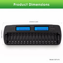 Delipow 16 Bay LCD Charger Safety Protections – Overcharge, Overcurrent, Short Circuit, Reverse Polarity, Thermal Management