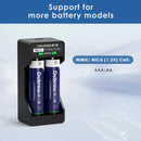 Delipow 2-Bay Smart Charger Compatible Battery Types AA AAA NiMH NiCD