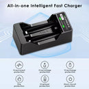 Delipow 2-Bay Smart Battery Charger Protection Features Overcharge Short Circuit Reverse Polarity