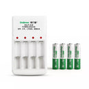 Delipow 4 Pack AAA NiMH Rechargeable Batteries 700mAh Low Self Discharge with 4 Bay Individual Cell Charger Main Image