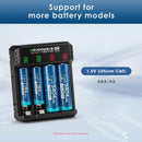Delipow 4 Bay Charger Compatible Only with 1.5V Constant Voltage AA and AAA Rechargeable Lithium Batteries