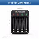 Delipow 4 Bay 1.5V Lithium Charger Safety Protections – Overcharge, Overcurrent, Short Circuit, Reverse Polarity