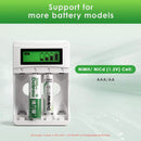 Delipow 4-Bay Smart Charger Compatible Battery Types AA AAA NiMH NiCD