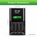 Delipow 4 Bay LCD Charger Protection – Overcharge, Short Circuit, Reverse Polarity, Overcurrent, Overheat