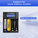 Delipow 4 Bay Smart LCD Charger Compatible Batteries – 1.2V NiMH Ni-CD AA AAA