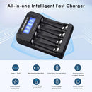 Delipow 4 Bay LCD Charger Powered via USB from Power Bank or Laptop