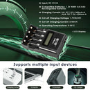 Delipow 4 Bay LCD Charger with 500mA Fast Charging Current and Real-Time LCD Status