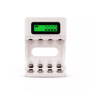 Delipow 4 Bay LCD High-Speed Battery Charger for AA AAA NiMH Ni-CD Rechargeable Batteries