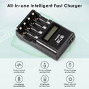 Delipow 4 Bay LCD Charger with USB-C Power Input – No Adapter Required