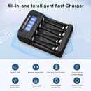 Safety Protections on Delipow 4‑Bay Charger – Overcharge, Short Circuit, Reverse Polarity