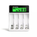 Delipow 4 Slot LCD NiMH Battery Charger for 1.2V AA AAA Ni-MH Ni-CD Rechargeable Batteries