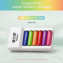 Delipow 6 Bay Charger Compatible with AA and AAA NiMH/NiCD Rechargeable Batteries