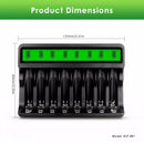 Delipow 8 Bay Charger Safety Protections Overcharge Overcurrent Short Circuit