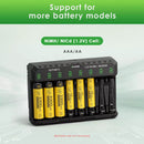 Delipow 8 Bay High-Speed Charger Compatible with AA AAA 1.2V Ni-MH Rechargeable Batteries