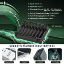 Delipow 8 Bay High-Speed Charger with 500mA Charging Current and LED Status Indicators
