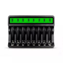 Delipow 8-slot independent battery charger with LCD screen for 1.2V NiMH NiCD rechargeable batteries