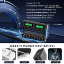 Delipow 8 Bay LCD Fast Charger with USB-C Power Input and Real-Time Charging Current Display