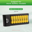 Delipow 8 Bay USB Charger Compatible with AA AAA 1.2V Ni-MH/Ni-CD Rechargeable Batteries