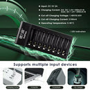 Delipow 8 Bay USB Charger with 400mA Charging Current and LED Status Indicators
