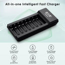 Delipow 8 Bay USB Charger Powered via USB – Black Edition