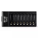 Delipow 8 Bay USB Battery Charger for AA AAA 1.2V NiMH NiCD Rechargeable Batteries – Black