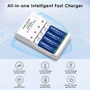 Delipow AA NiMH Battery Button Top Positive Terminal Close-up