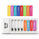 Delipow AA 1300mAh NiMH Rechargeable Batteries with Charger Kit