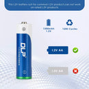 Delipow AA 1300mAh NiMH Battery Cycle Life Chart 1200 Cycles Capacity Retention