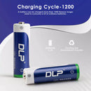 Delipow AA 3300mAh NiMH Battery Capacity and 1200 Recharge Cycles Chart – High Capacity for Solar Applications