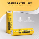Delipow AA 3300mAh Capacity and 1200 Recharge Cycles Chart