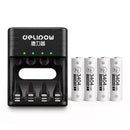 Delipow AA Lithium Rechargeable Batteries 3404mWh 1.5V with Charger Kit for Blink Camera and Xbox