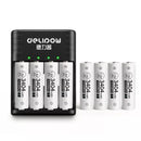 Delipow AA Lithium Rechargeable Batteries 3404mWh 1.5V with Charger Kit for Blink Camera and Xbox