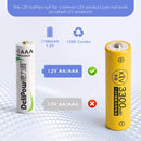 Delipow AA and AAA Button Top Rechargeable Batteries