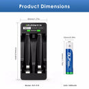 Delipow AAA Battery and 2-Bay Universal Charger Dimension Drawing