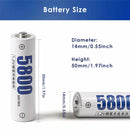Delipow AA Battery Dimensions Size Chart